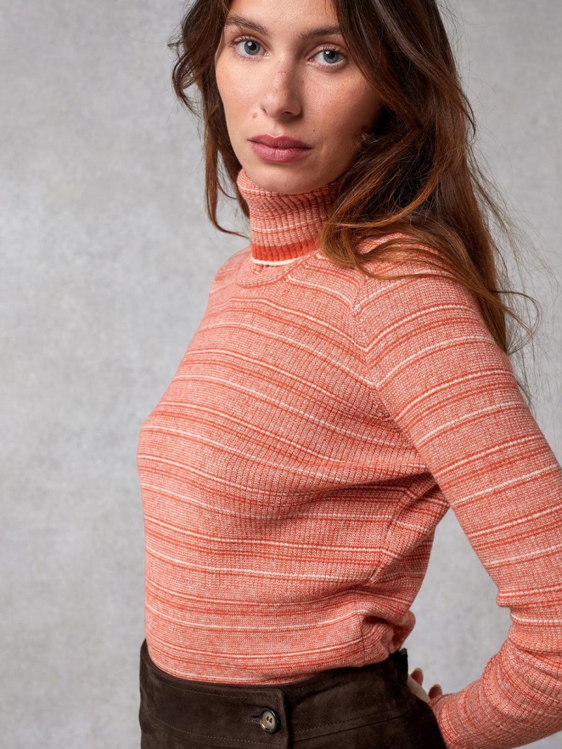 Rouje Iris Turtleneck Strikkevarer Rosa | Norge_P15853