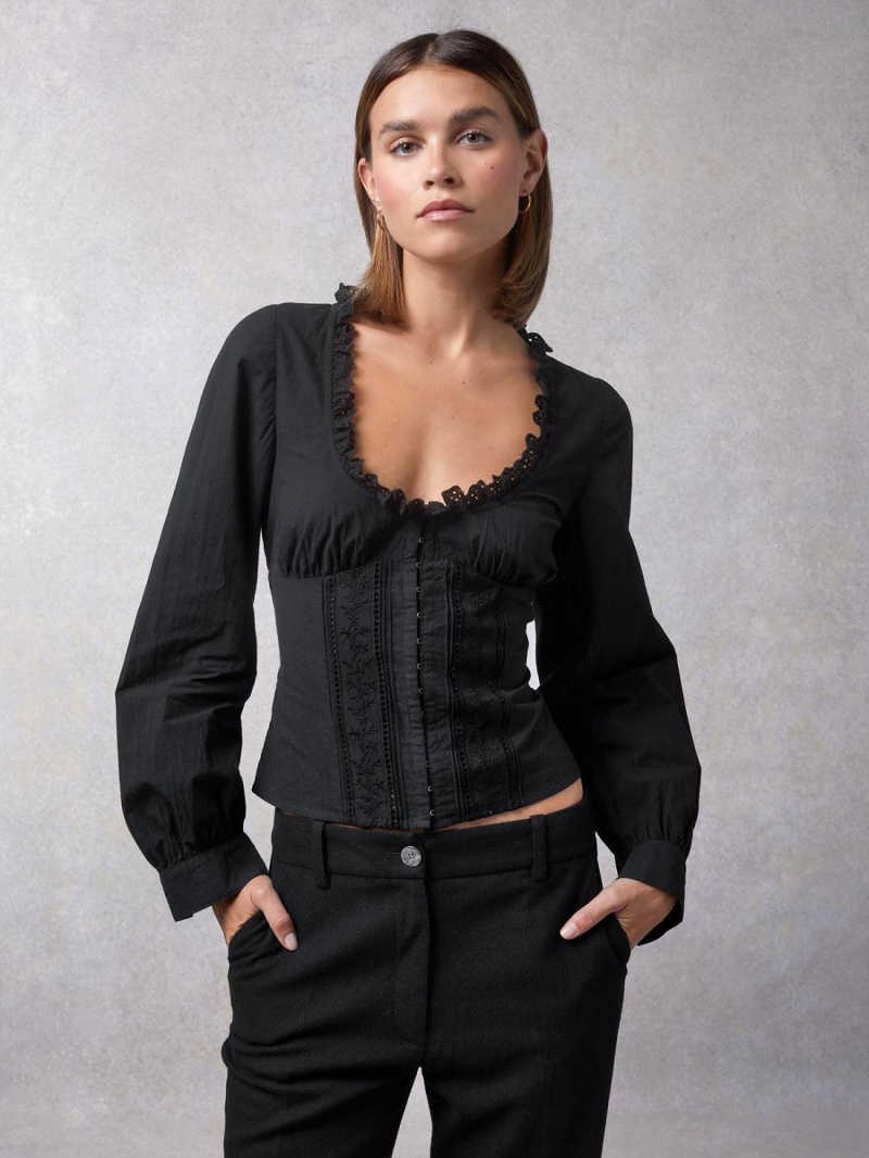 Rouje Wendy Shirt Topper Svarte | Norge_P22997